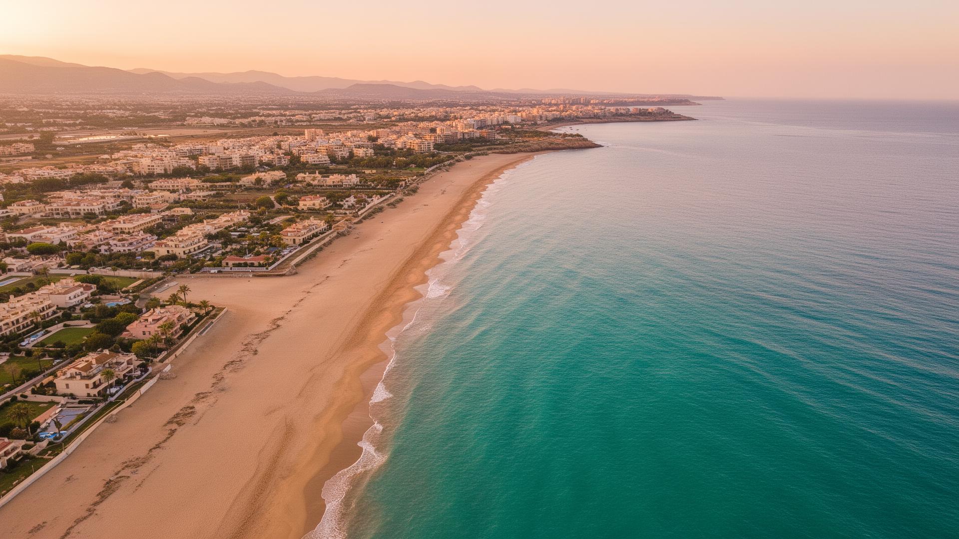 Costa Dorada al atardecer
